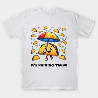 Its Raining Tacos Funny Cinco De Mayo Mexican Tacos Tuesday Bright Boy Girl Men Women Gift T-Shirt